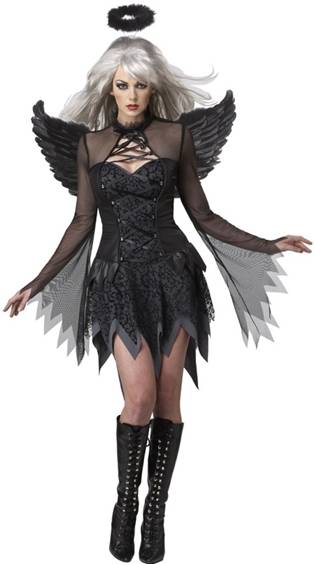 FALLEN ANGEL COSTUME FOR FULL FIGURE SIZE WOMEN