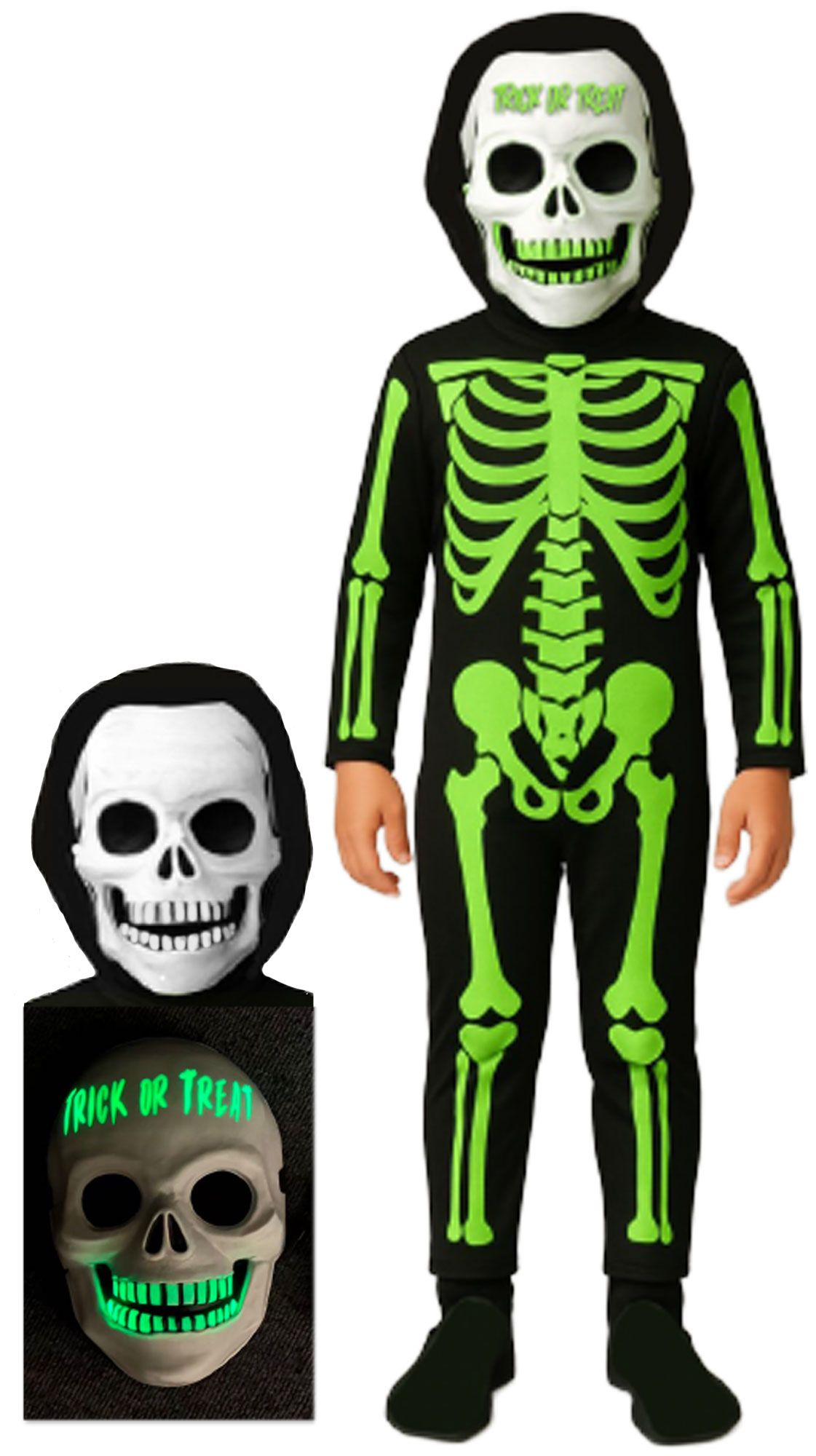 BRIGHT BONES SKELETON COSTUME FOR TODDLERS BOYS