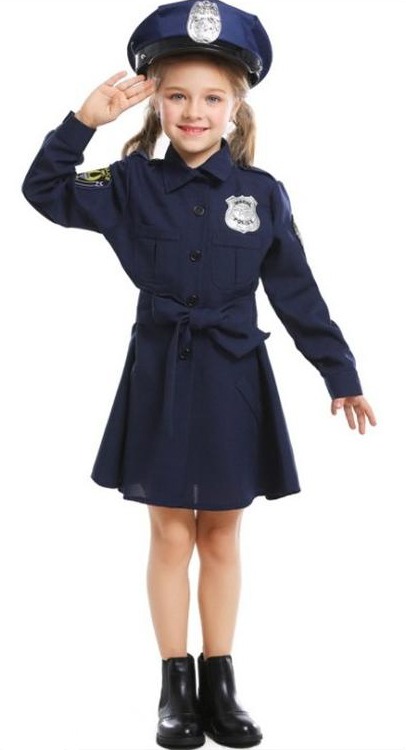 POLICE OFFICER COSTUME DRESS FOR GIRLS