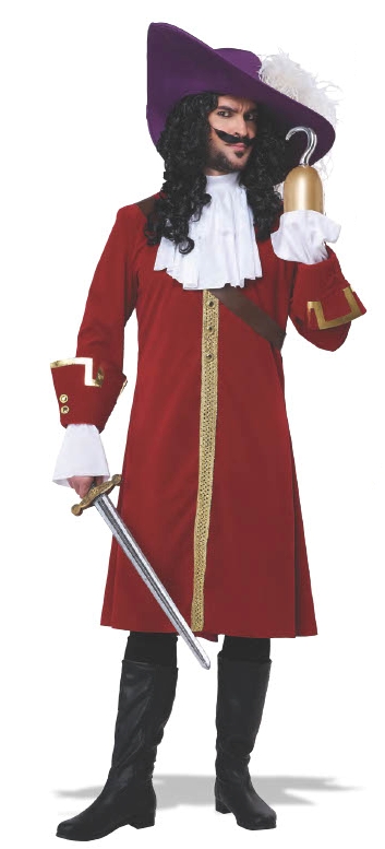 VENGEFUL CAPTAIN HOOK COSTUME FOR MEN