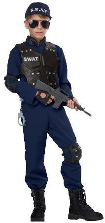 JUNIOR SWAT POLICE OFFICER COSTUME FOR KIDS