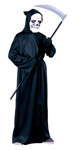 BLACK REAPER MONSTER HORROR COSTUME ROBE FOR KIDS