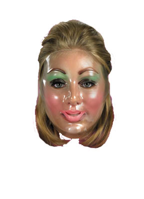 TRANSPARENT YOUNG WOMAN FACE MASK