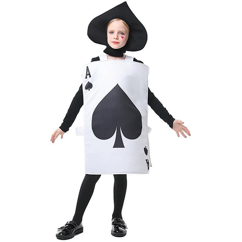 ACE OF SPADES PLAYING CARD COSTUME FOR KIDS