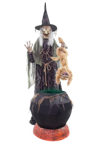 ANIMATED CAT-TASTROPHE WITCH PROP