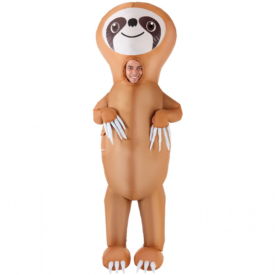 GIANT INFLATABLE THREE TOED SLOTH ADULT COSTUME
