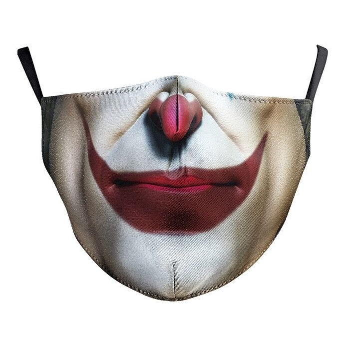 CLOWN FACE COVERING MASK FOR ADULTS