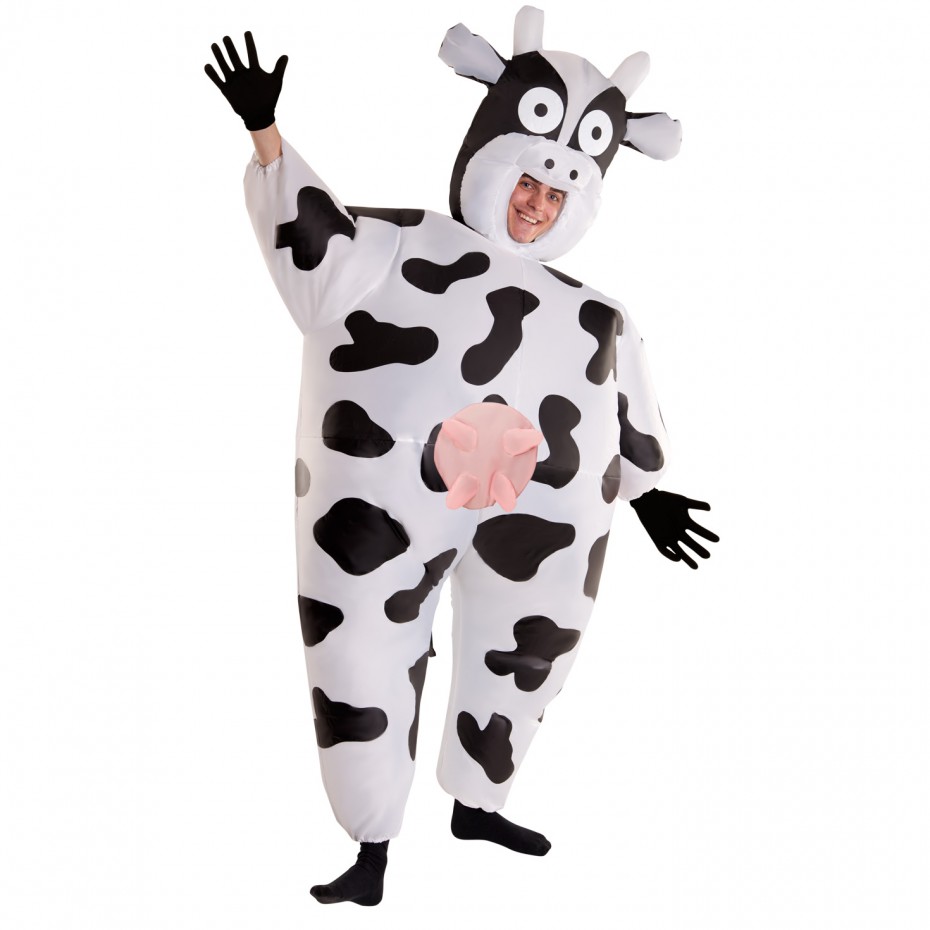 GIANT INFLATABLE COW COSTUME FOR ADULTS