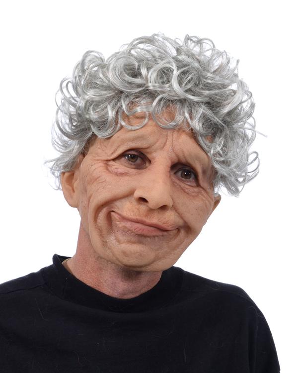 SUPER SOFT LATEX OLD LADY GRANDMA MARGE ADULT MASK