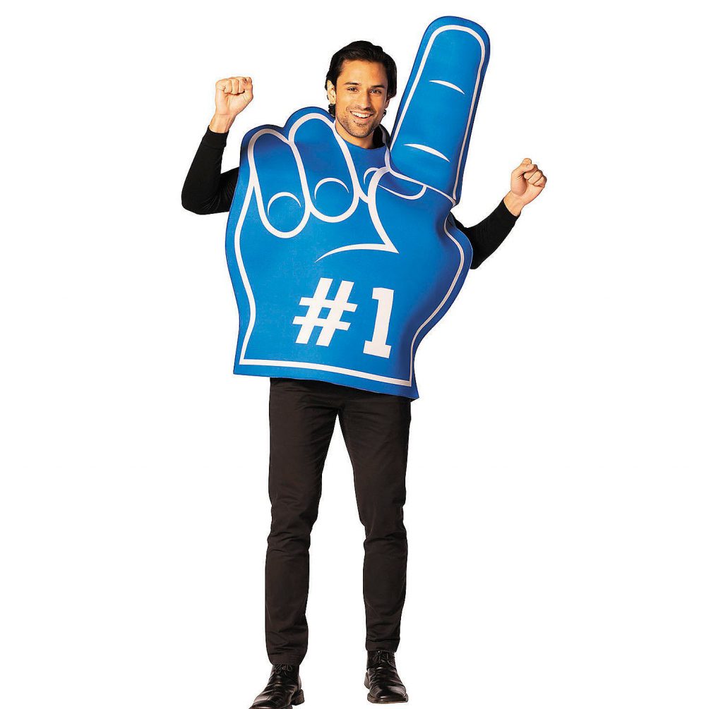 FOAM FINGER COSTUME FOR ADULTS MEN OR WOMEN
