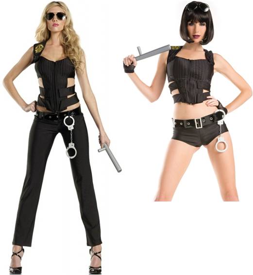 SEXY TWO STYLE SWAT COSTUME FOR WOMEN