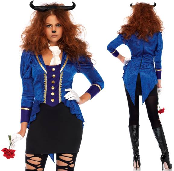 SEXY BEASTLY BEAUTY BEAST COSTUME FOR WOMEN