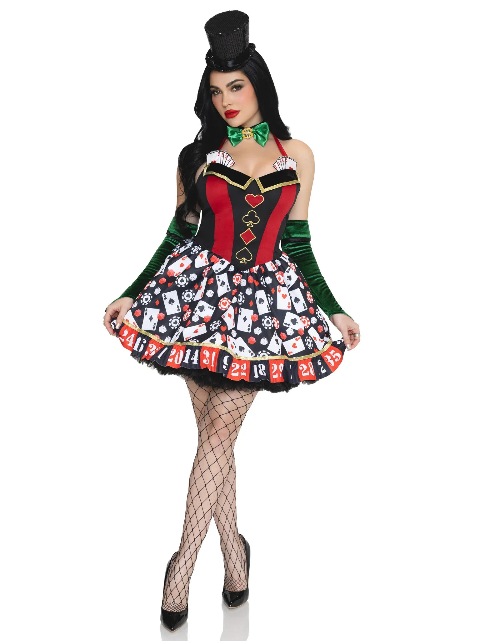 SEXY LADY LUCK POKER CASINO COSTUME FOR WOMEN